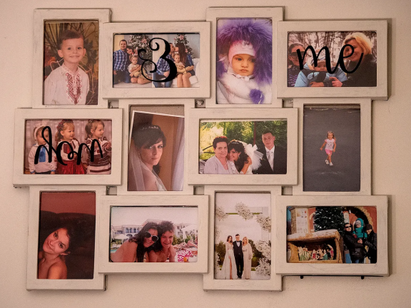 Photo by Nancy Rokos/Bucks County Courier Times- Framed family photos hang at the Yaremchuk home in Feasterville-Trevoise, October 17 2022