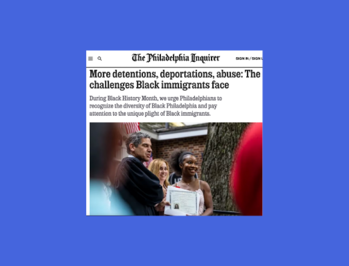 Screen shot of Philly Inquirer headline and image